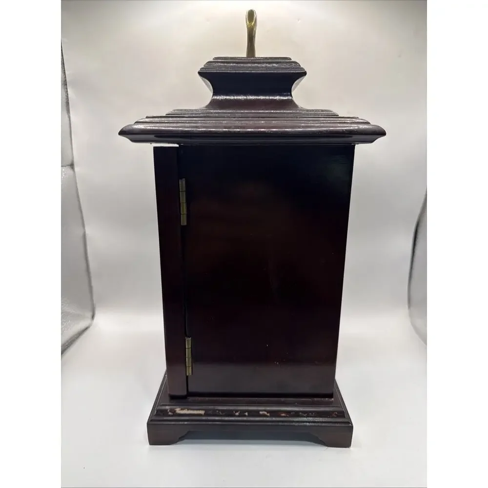 Vintage Kensington Wood Mantel Chime Clock Celestial Style Works *